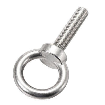 Harfington Uxcell Lifting Eye Bolt M x mm Male Thread 304 Stainless Steel for Hanging, Pack of 5