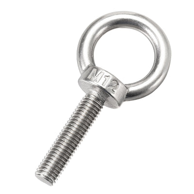 Harfington Uxcell Lifting Eye Bolt M x mm Male Thread 304 Stainless Steel for Hanging, Pack of 5