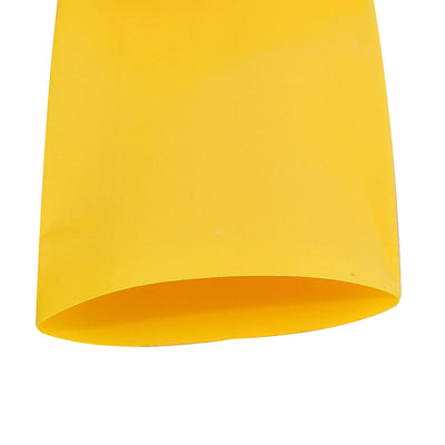 Harfington 40mm Flat Width 5M Long PVC Heat Shrinkable Tube Yellow for 9V/AA Battery Pack