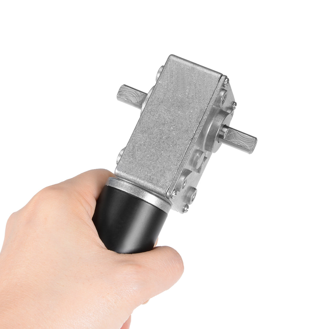 uxcell Uxcell Double Shaft Worm Gear Motor DC 12V 65RPM High Torque Speed Reduction Motor with Metal Gearbox