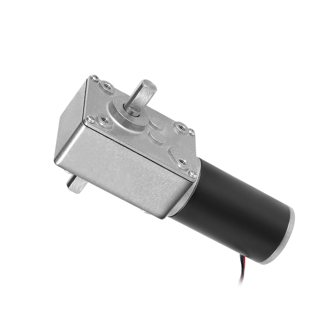 uxcell Uxcell Double Shaft Worm Gear Motor DC 12V 65RPM High Torque Speed Reduction Motor with Metal Gearbox
