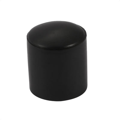 Harfington 6pcs 12mm Diameter Tube Insert Chair Leg Cap Round Black PVC Tubing Plug
