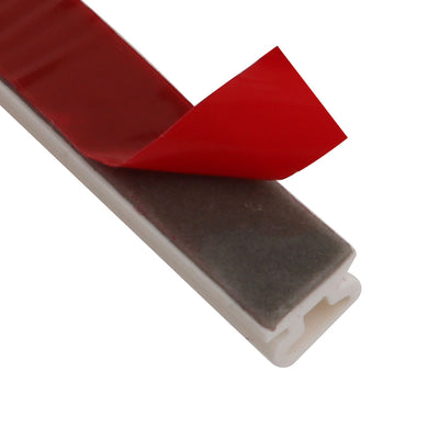 Harfington Uxcell 10mmx6mm 4M Silicone Rubber Self-adhesive Door Window Weather Stripping White