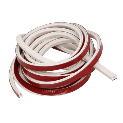 Harfington Uxcell 10mmx6mm 4M Silicone Rubber Self-adhesive Door Window Weather Stripping White