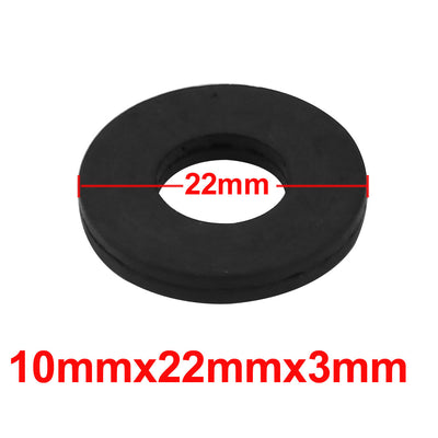 Harfington Nitrile Rubber Flat Washers for Screw Bolt Thick Assortment Pack of 10