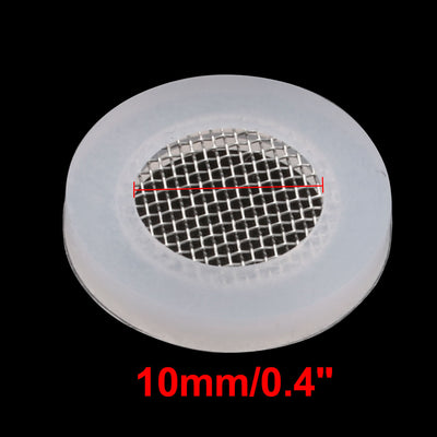 Harfington Uxcell 5pcs White Silica Gel Round Flat Washers Assortment Size 10x19x3mm