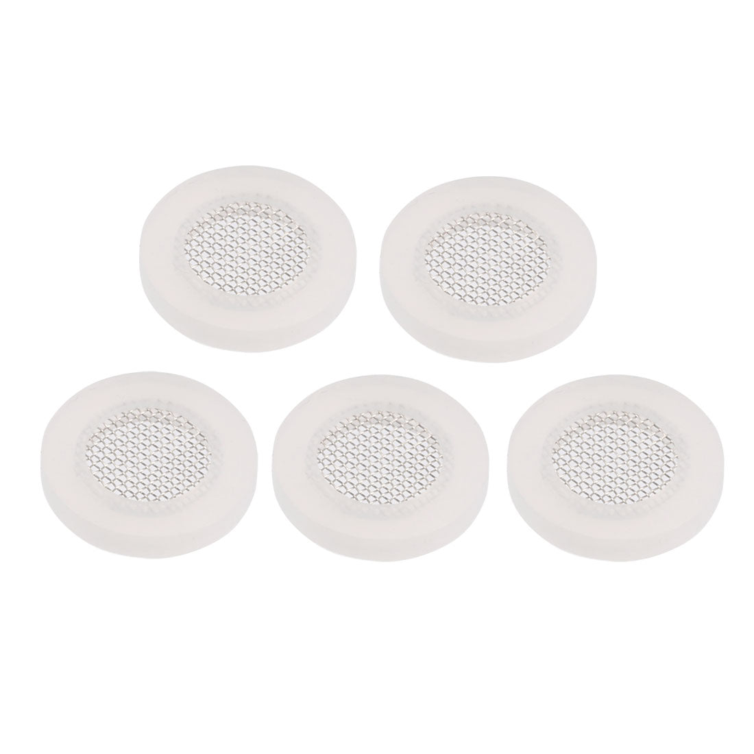 uxcell Uxcell 5pcs White Silica Gel Round Flat Washers Assortment Size 10x19x3mm