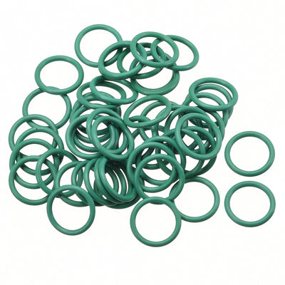 uxcell Uxcell 50pcs 13mm x 1.5mm Size Mechanical Rubber O Ring Oil Seal Gaskets Green