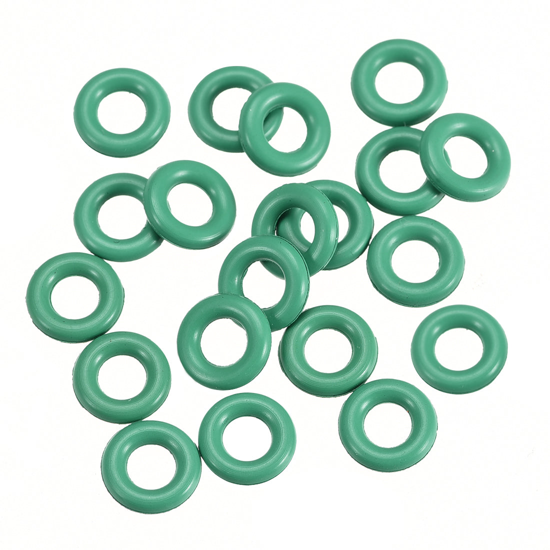 uxcell Uxcell 20pcs 7.5mm x 1.9mm Size Mechanical Rubber O Ring Oil Seal Gaskets Green