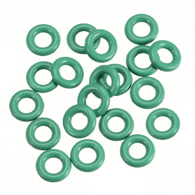 uxcell Uxcell 20pcs 7.5mm x 1.9mm Size Mechanical Rubber O Ring Oil Seal Gaskets Green