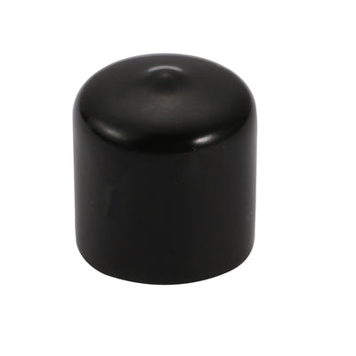 Harfington Uxcell 50Pcs 22mm Inner Dia PVC Flexible Vinyl End Cap Screw Protector Cover Black