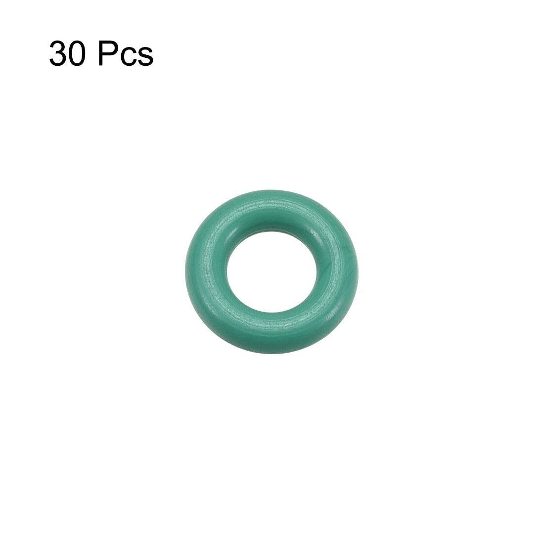 uxcell Uxcell 30pcs Green 8mm Outer Dia 2mm Thickness Sealing Ring O-shape Rubber Grommet