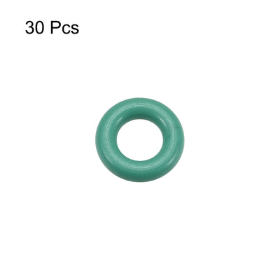 Harfington Uxcell 30pcs Green 8mm Outer Dia 2mm Thickness Sealing Ring O-shape Rubber Grommet