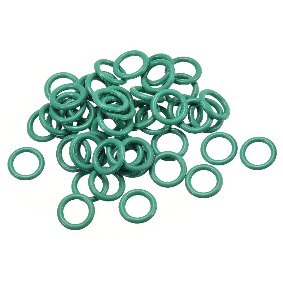 uxcell Uxcell 50pcs Green 6mm Outer Dia 1mm Thickness Sealing Ring O-shape Rubber Grommet