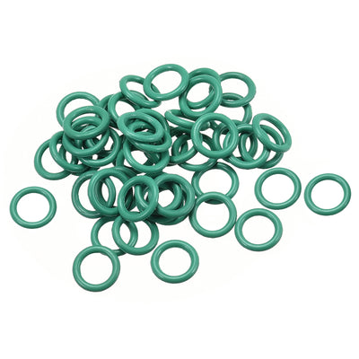 uxcell Uxcell 50pcs Green 6mm Outer Dia 1mm Thickness Sealing Ring O-shape Rubber Grommet