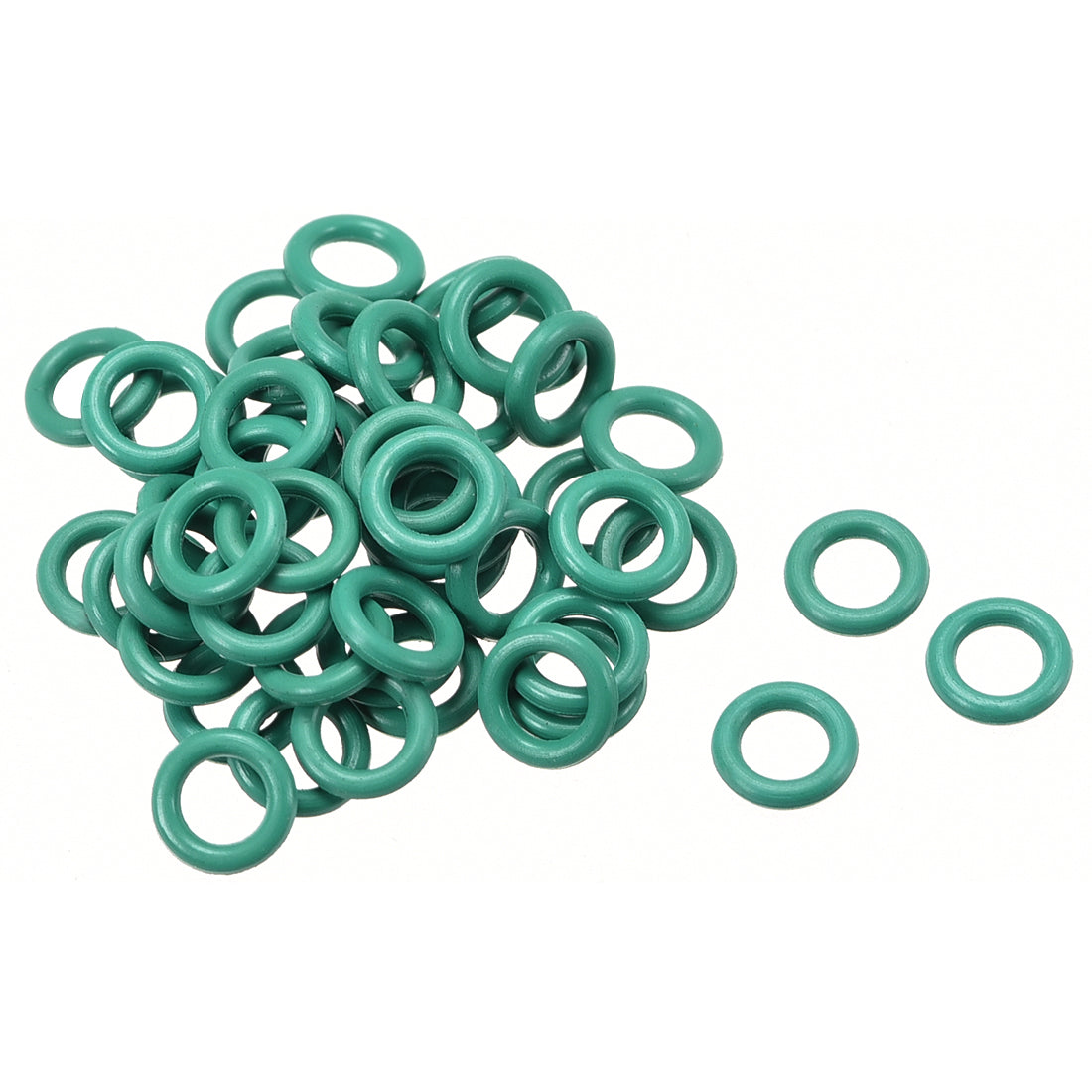 uxcell Uxcell 50 Pcs Green 5mm Outer Dia 1mm Thickness Sealing Ring O-shape Rubber Grommet