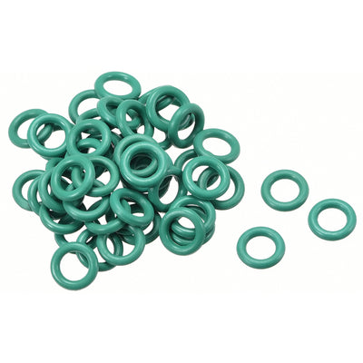 uxcell Uxcell 50 Pcs Green 5mm Outer Dia 1mm Thickness Sealing Ring O-shape Rubber Grommet