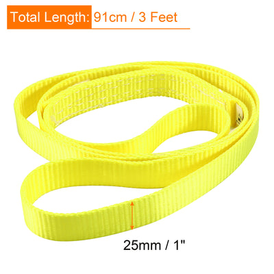 Harfington Uxcell 3 feet Lifting Straps 2200 lbs Lift strap Tow Rope 1-Ply Endless Webbing strap