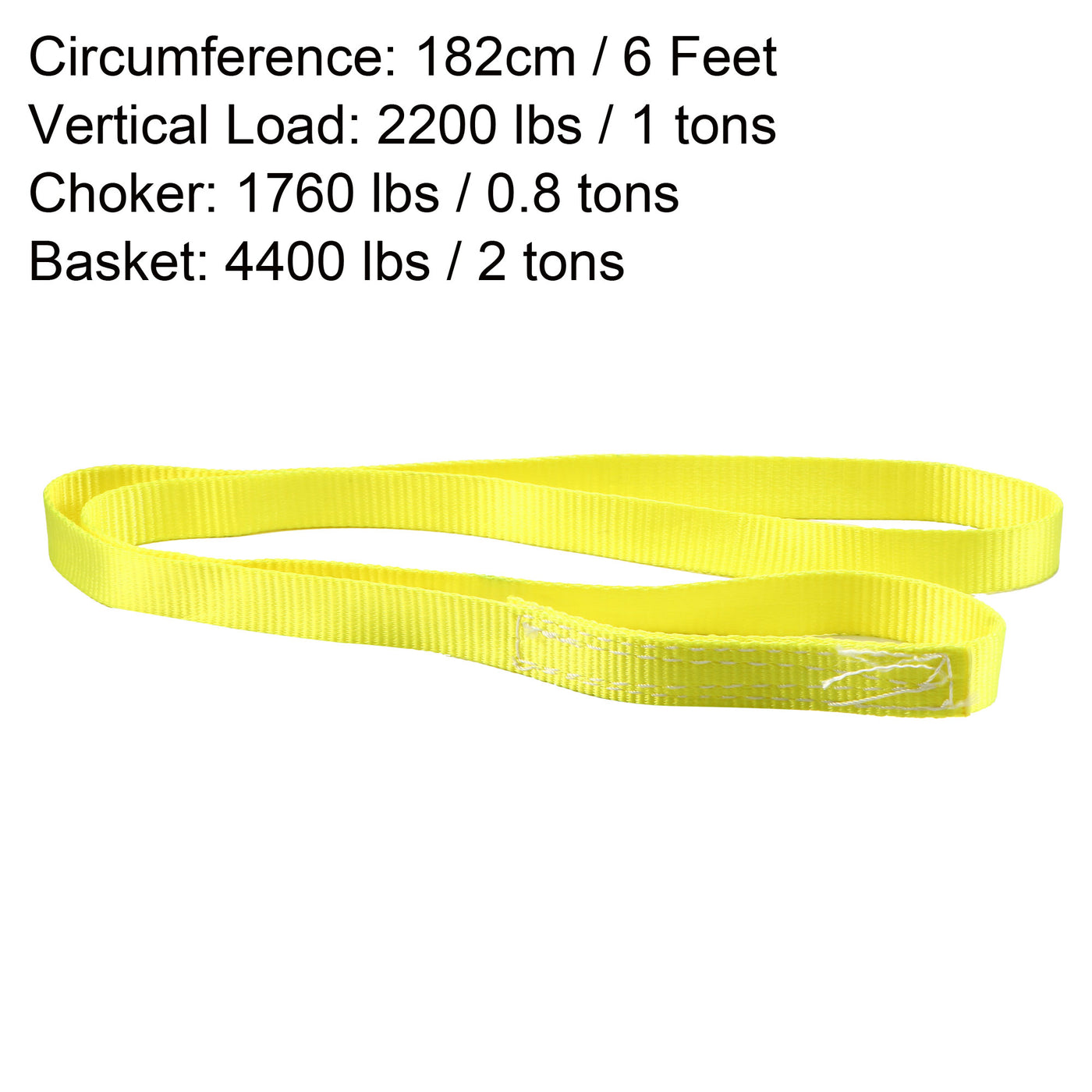 uxcell Uxcell 3 feet Lifting Straps 2200 lbs Lift strap Tow Rope 1-Ply Endless Webbing strap