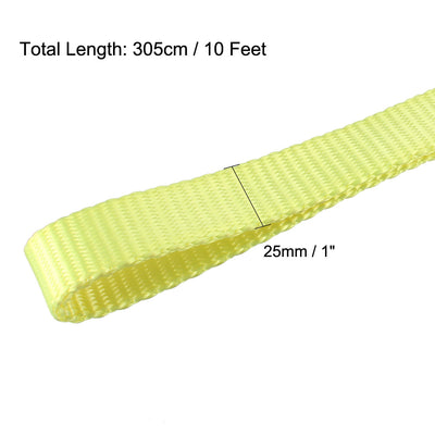 Harfington Uxcell 10 feet Lifting Straps 2200 lbs Lift strap Tow Rope Eye to Eye Webbing strap