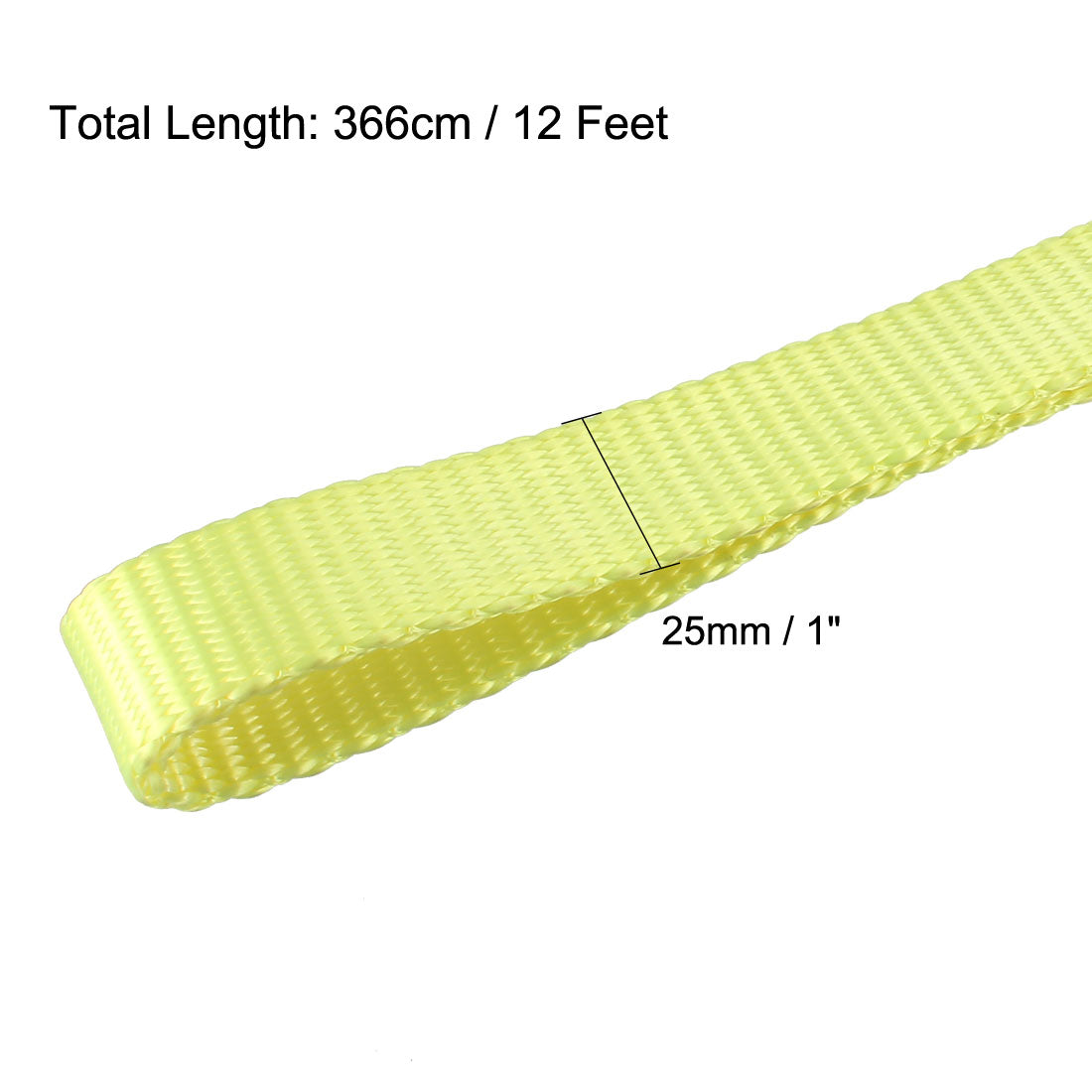 uxcell Uxcell 12 feet Lifting Straps 2200 lbs Lift strap Tow Rope Eye to Eye Webbing strap