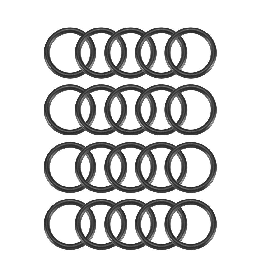 uxcell Uxcell 20pcs Black Nitrile Butadiene Rubber NBR O-Ring 7.65mm Inner Dia 1.78mm Width