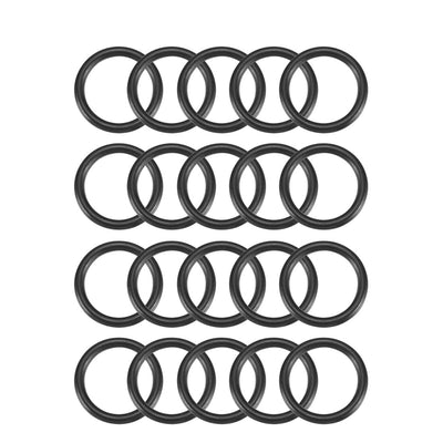 uxcell Uxcell 20pcs Black Nitrile Butadiene Rubber NBR O-Ring 7.65mm Inner Dia 1.78mm Width
