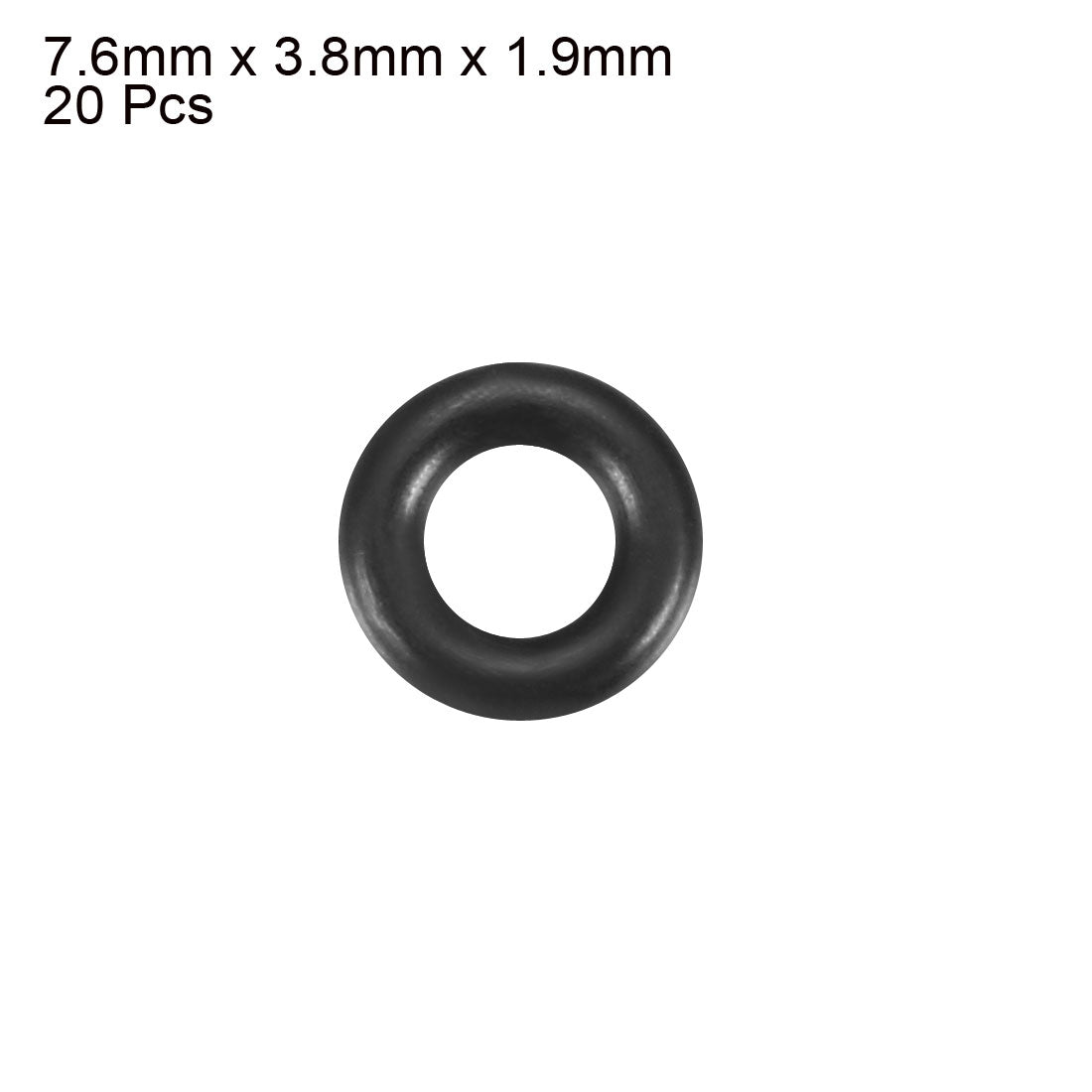 uxcell Uxcell 20pcs Black Nitrile Butadiene Rubber NBR O-Ring 3.8mm Inner Dia 1.9mm Width