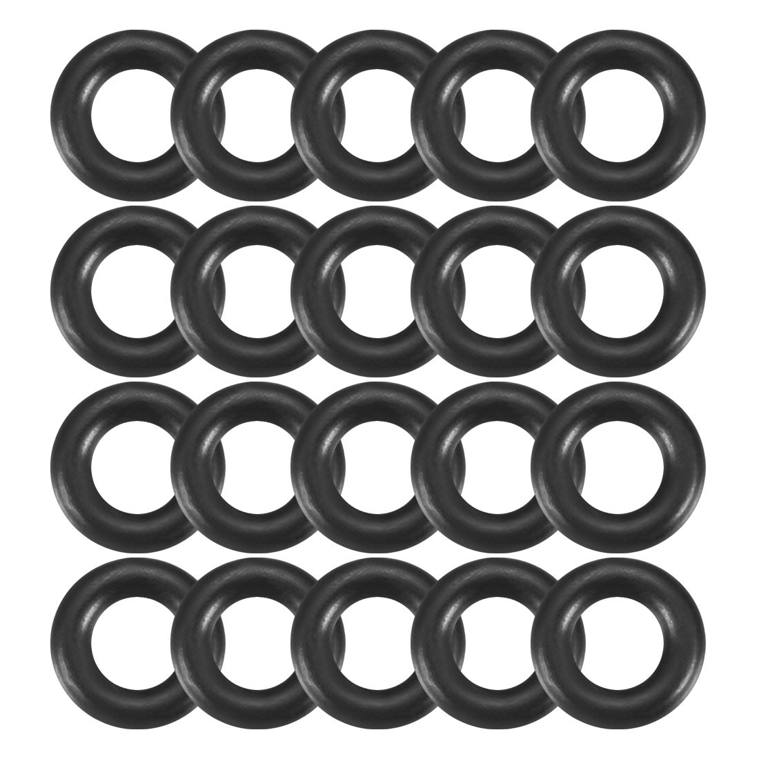 uxcell Uxcell 20pcs Black Nitrile Butadiene Rubber NBR O-Ring 3.8mm Inner Dia 1.9mm Width