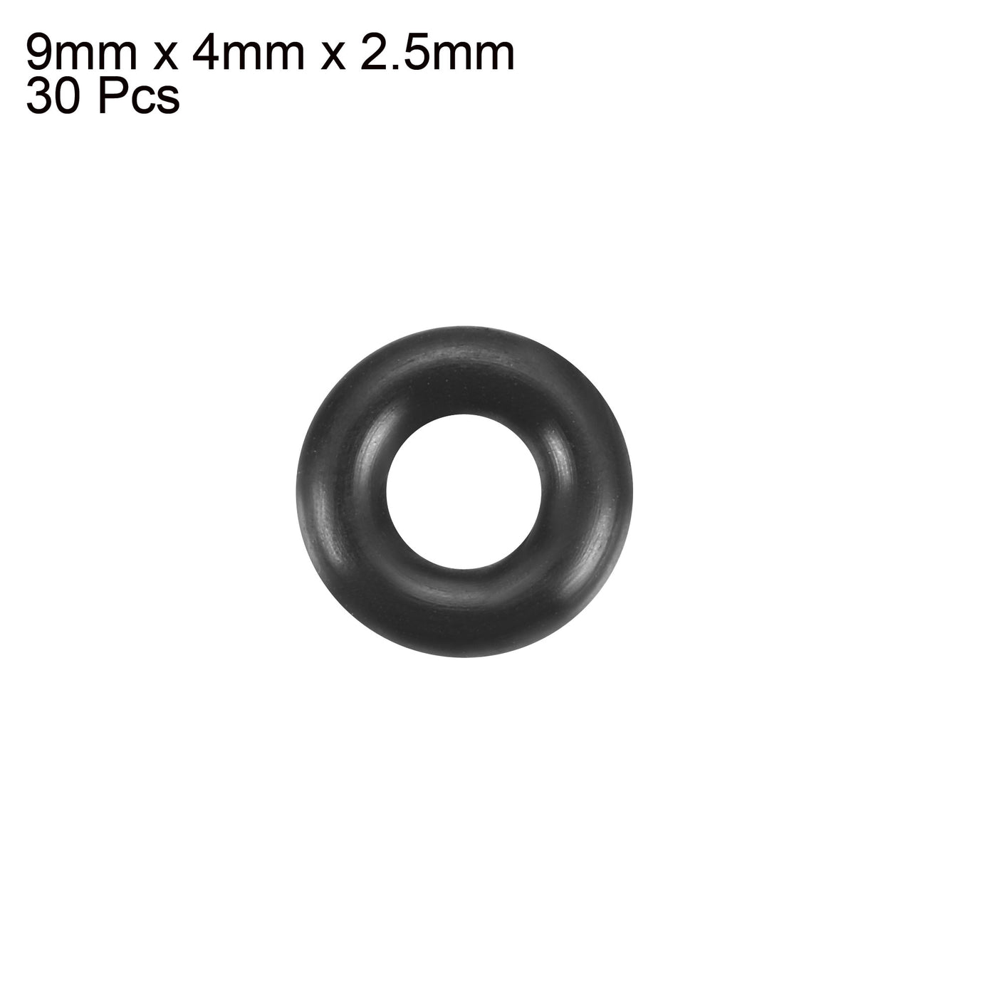 uxcell Uxcell 30pcs Black Nitrile Butadiene Rubber NBR O-Ring 4mm Inner Dia 2.5mm Width