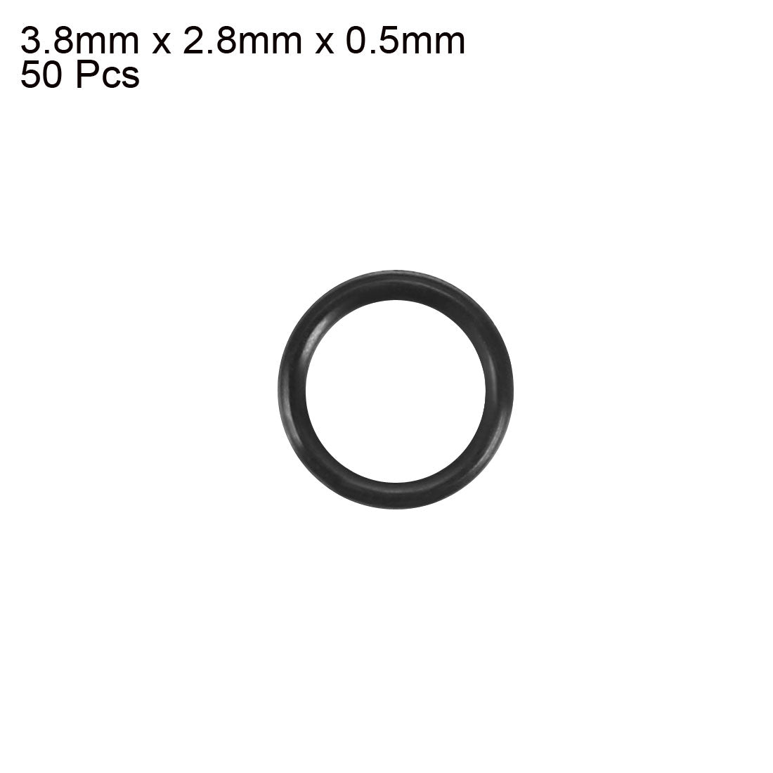 uxcell Uxcell 50pcs Black Nitrile Butadiene Rubber NBR O-Ring 2.8mm Inner Dia 0.5mm Width