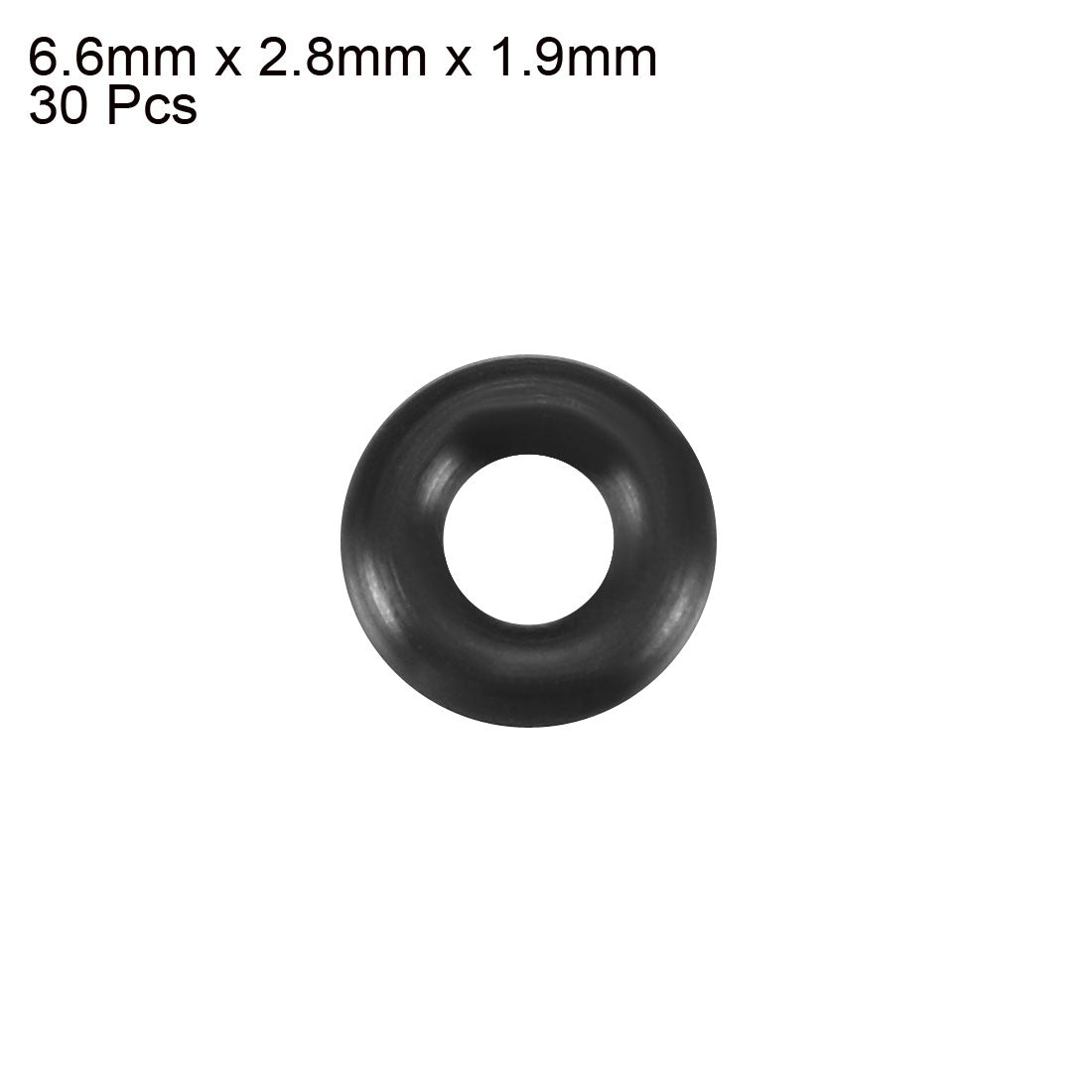 uxcell Uxcell 30pcs Black Nitrile Butadiene Rubber NBR O-Ring 2.8mm Inner Dia 1.9mm Width