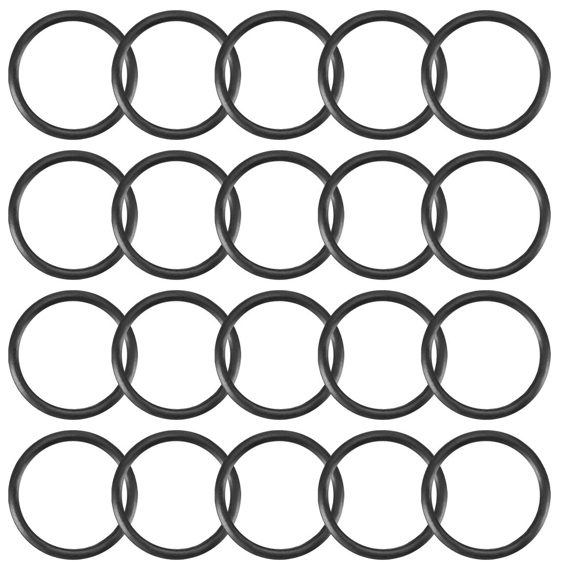uxcell 20pcs Black Nitrile Butadiene Rubber NBR O-Ring 7.7mm Inner Dia 0.8mm Width
