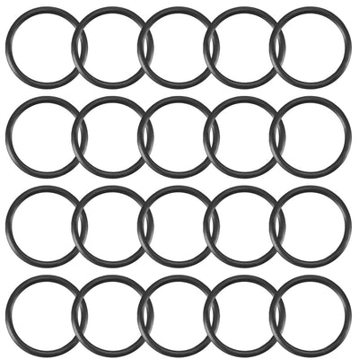 uxcell 20pcs Black Nitrile Butadiene Rubber NBR O-Ring 7.7mm Inner Dia 0.8mm Width
