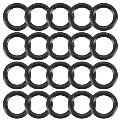 uxcell Uxcell 20pcs Black Nitrile Butadiene Rubber NBR O-Ring 7.5mm Inner Dia 2mm Width