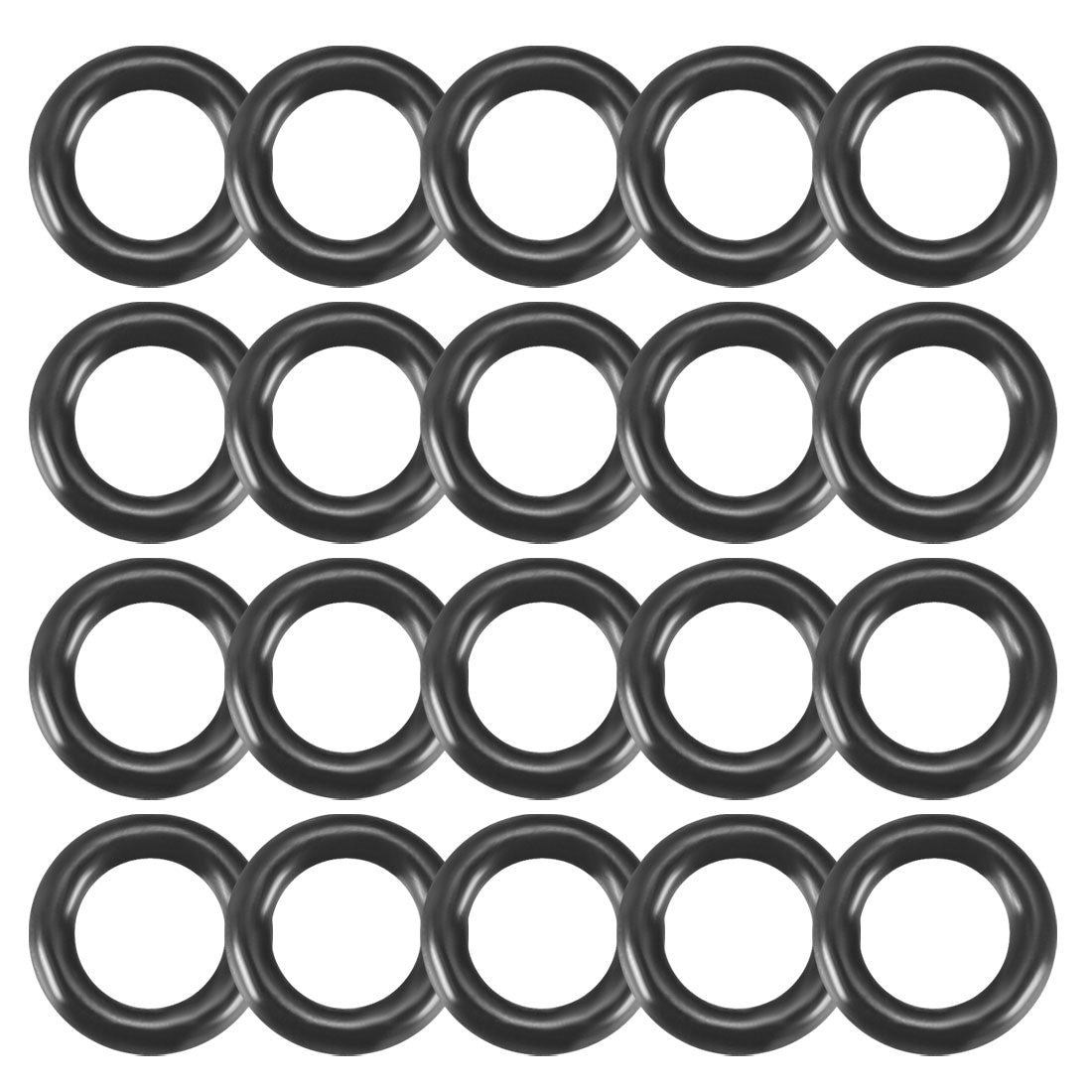 uxcell 20pcs Black Nitrile Butadiene Rubber NBR O-Ring 5.28mm Inner Dia 1.78mm Width