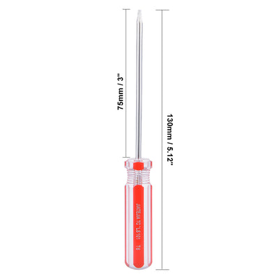Harfington Uxcell Magnetic T6 Torx Screwdriver with 3 Inch 45# Steel Shaft