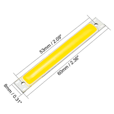 Harfington Uxcell 300mA 1W COB LED Strip Light Lamp Chip Warm White High Power 50mmx7mm Luminous Surface