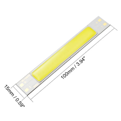 Harfington Uxcell 300mA 7W COB LED Strip Light Lamp Chip Pure White High Power 70mmx11mm Luminous Surface