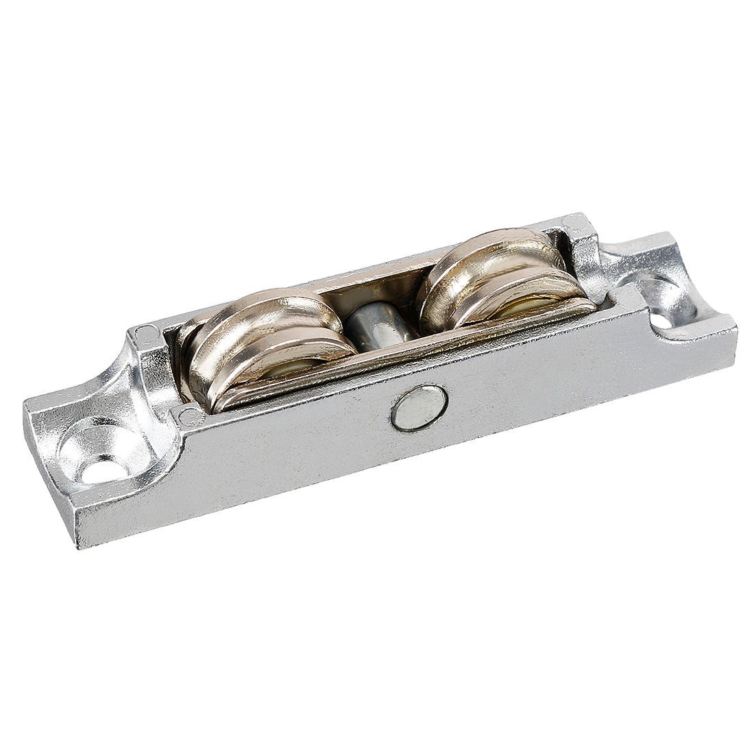 uxcell Uxcell 16mm Dia Bearing Steel Electroplating Double Wheel Sliding Door Window Pulley
