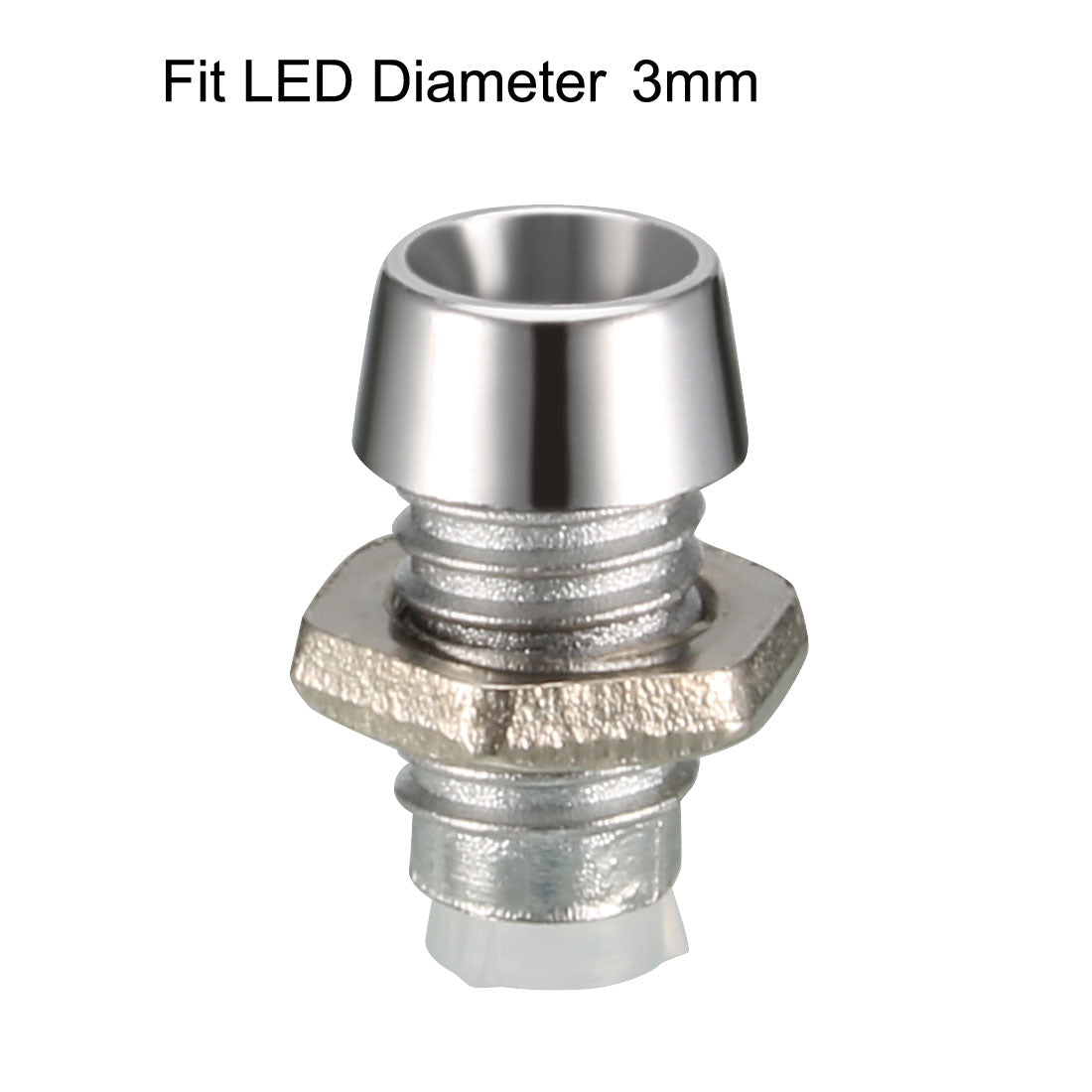 uxcell Uxcell 20pcs 3mm LED Lamp Holder Light Bulb Socket Zinc Alloy for Light-emitting Diode Lighting