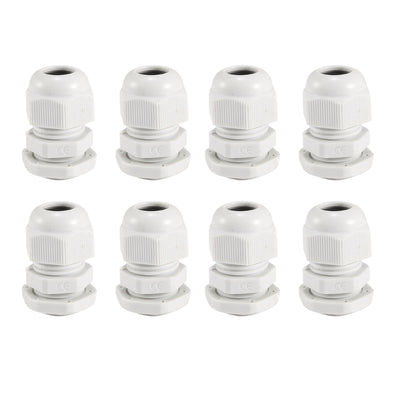 uxcell Uxcell Cable Gland Waterproof Plastic Conenector Adjustable Locknut 8 Pcs