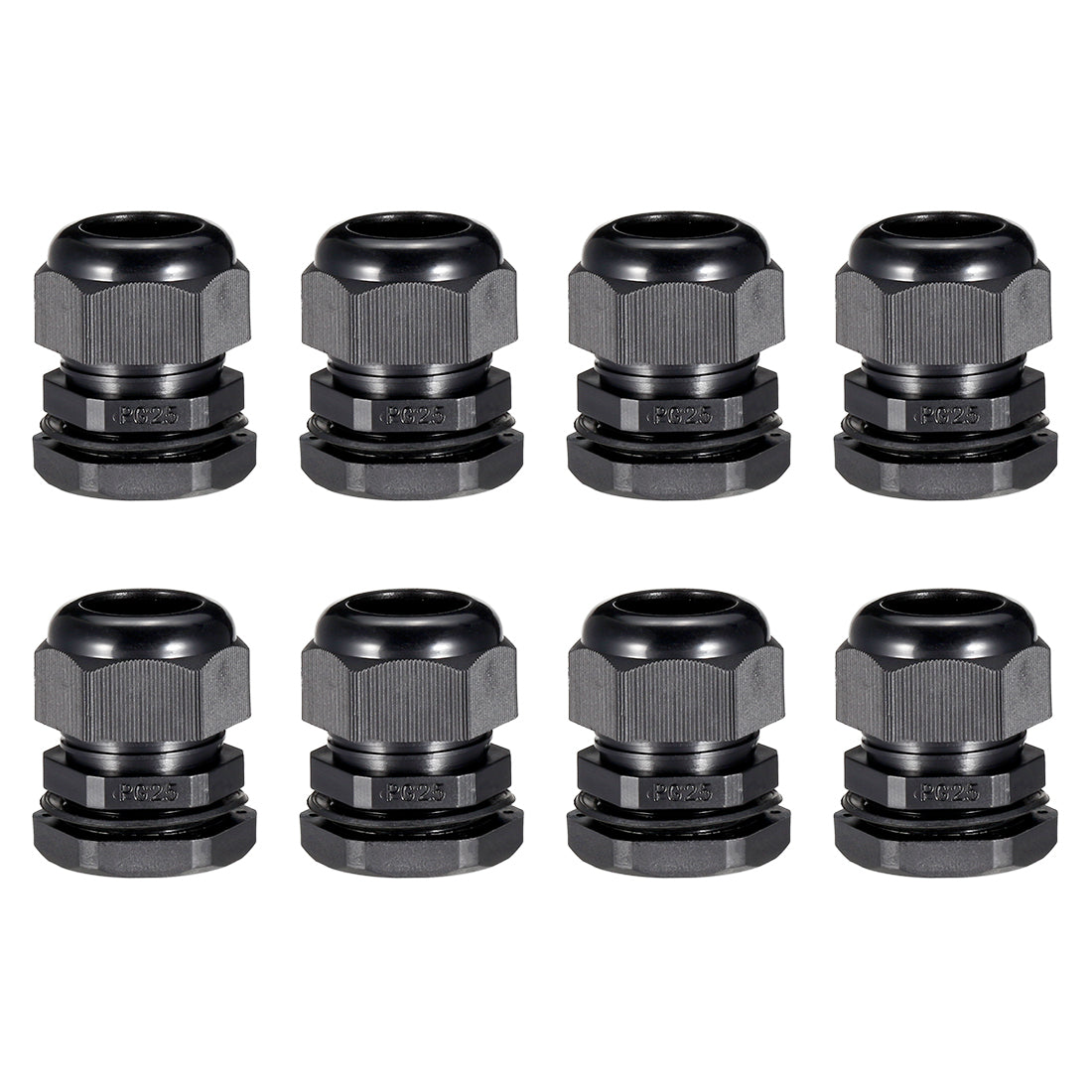 uxcell Uxcell Cable Gland Waterproof Plastic Conenector Adjustable Locknut 8 Pcs