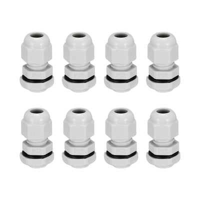 Harfington Uxcell Cable Gland Waterproof Plastic Conenector Adjustable Locknut 8 Pcs
