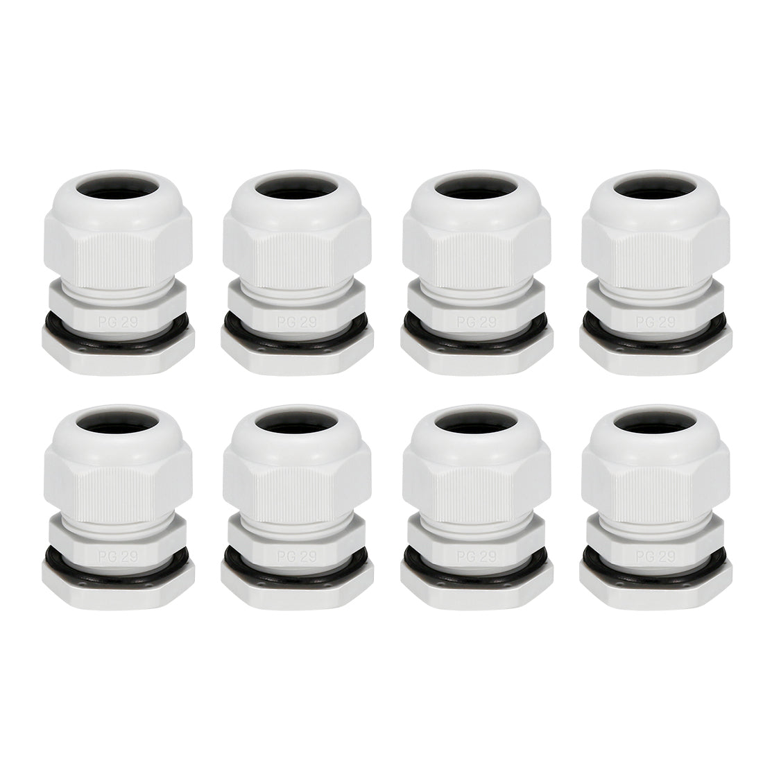 uxcell Uxcell Cable Gland Waterproof Plastic Conenector Adjustable Locknut 8 Pcs