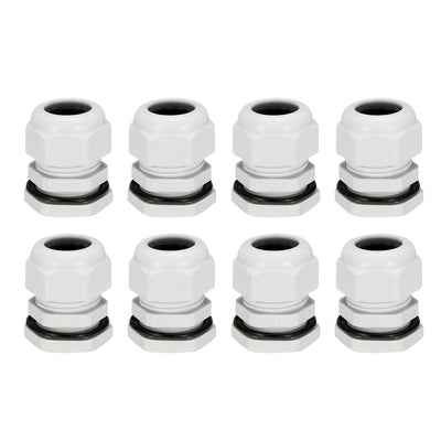 Harfington Uxcell Cable Gland Waterproof Plastic Conenector Adjustable Locknut 8 Pcs