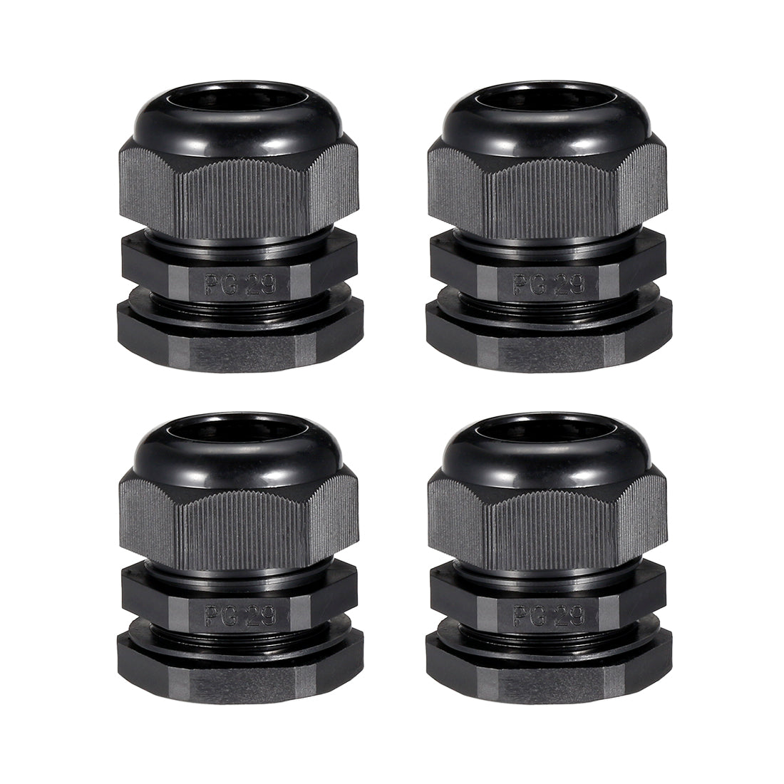 Harfington Cable Gland Waterproof Plastic Connectors Adjustable Locknut 4pcs