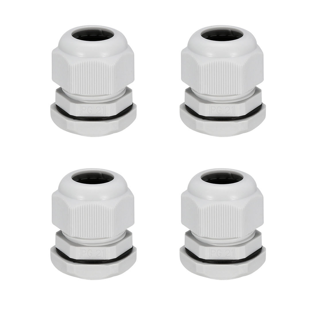 Harfington Cable Gland Waterproof Plastic Connectors Adjustable Locknut 4pcs