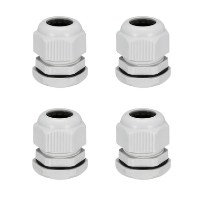 Harfington Cable Gland Waterproof Plastic Connectors Adjustable Locknut 4pcs