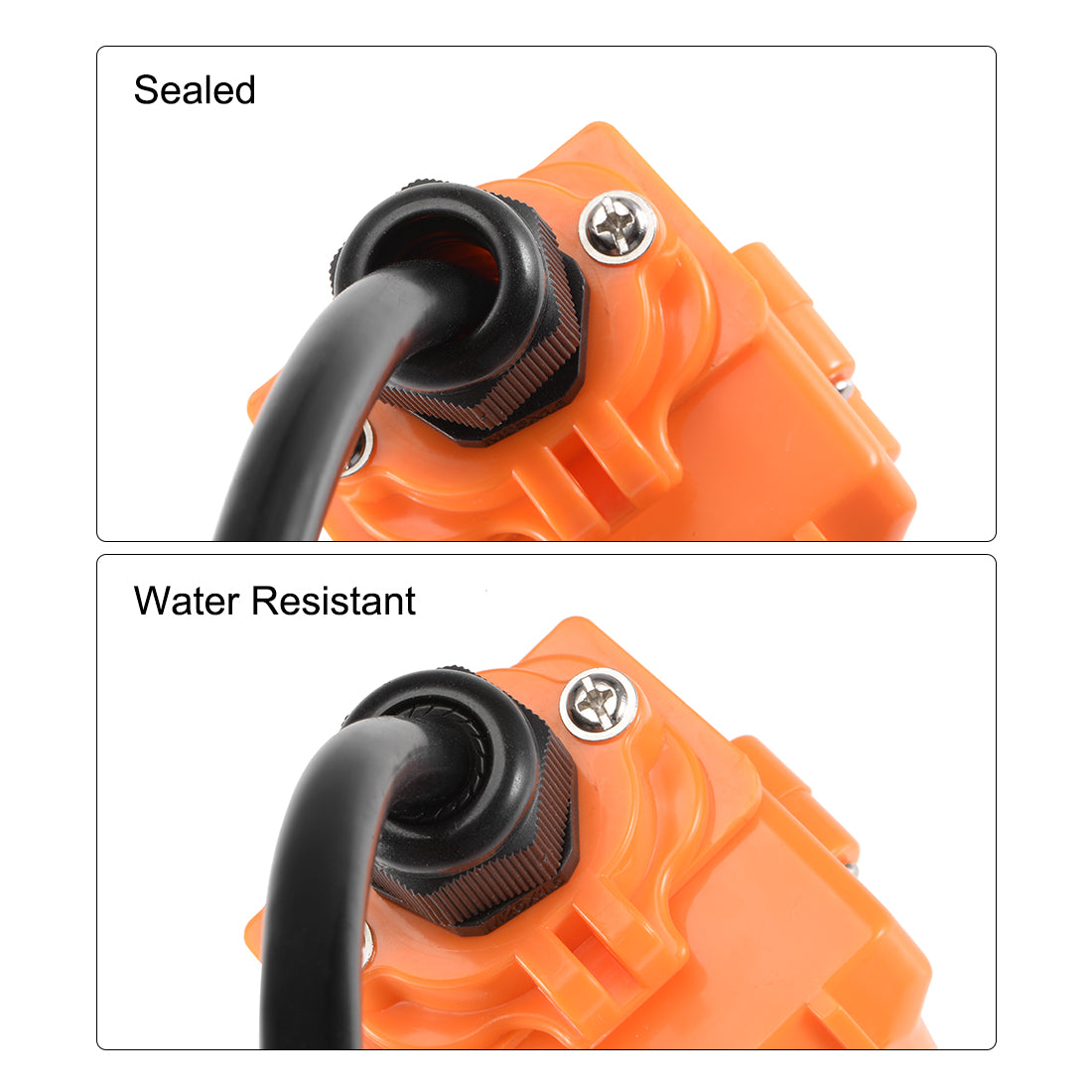 Harfington Cable Gland Waterproof Plastic Connector Adjustable Locknut 2pcs